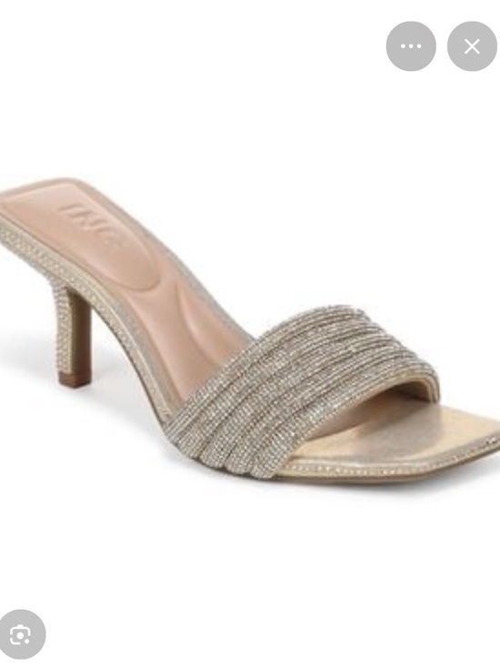INC International Concepts Shoes - New INC International Concepts Gemma Gold Crystal Slide Sandals